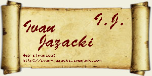 Ivan Jazački vizit kartica